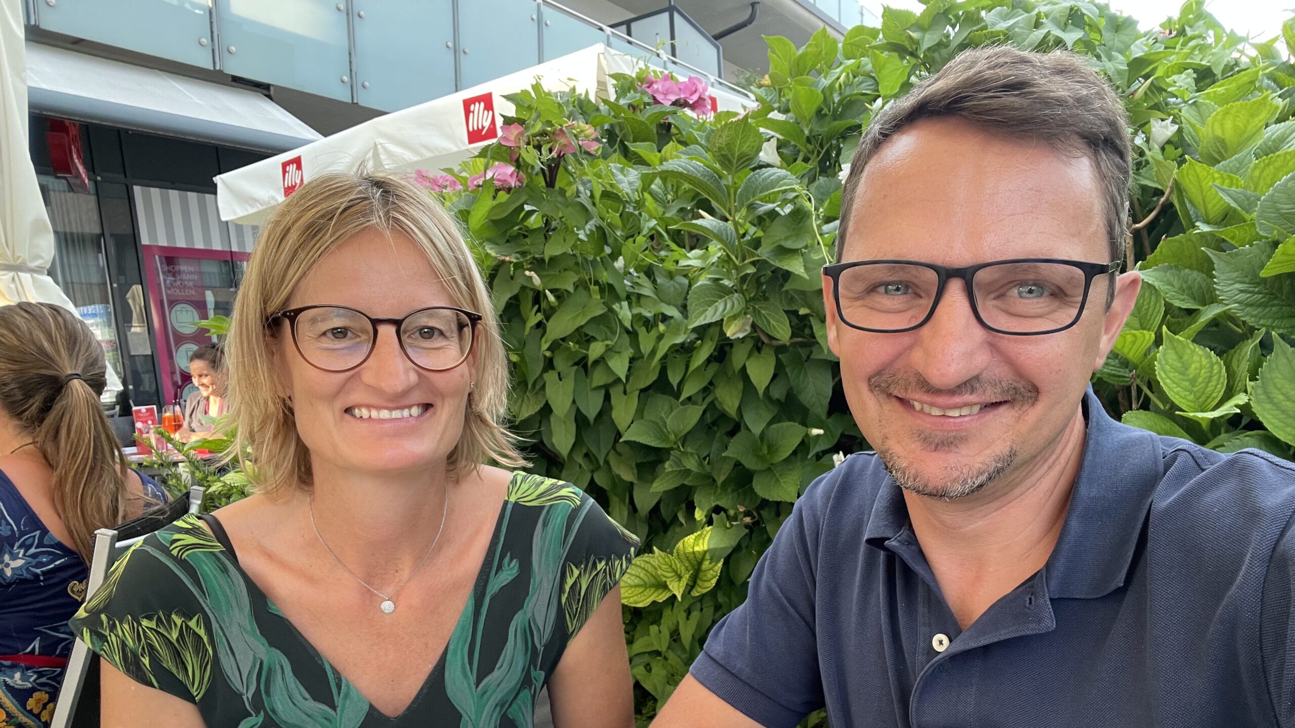 Ein Foto von Bernhard mit seiner Frau Birgit